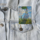 Monet Vrouw met Parasol & Japanse Voetbrug Button (Insitu)