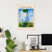 Monet Vrouw met Parasol Madame Monet Zoon Poster (Thuiskantoor)