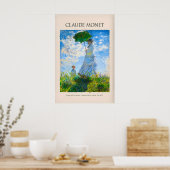 Monet Vrouw met Parasol Madame Monet Zoon Poster (Keuken)