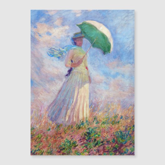 Monet - Vrouw met Parasol naar rechts Magnetische  (Voorkant)