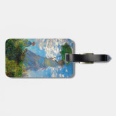 Monet Vrouw Parasol Impressionisme Bagagelabel (Achterkant horizontaal)