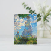 Monet Vrouw Parasol Impressionisme Briefkaart (Staand voorkant)