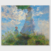 Monet Vrouw Parasol Impressionisme Cadeaupapier (Vlak)