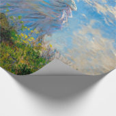 Monet Vrouw Parasol Impressionisme Cadeaupapier (Hoek)
