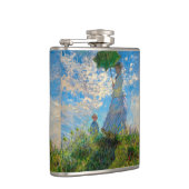 Monet Vrouw Parasol Impressionisme Heupfles (Rechts)