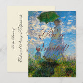 Monet Vrouw Parasol Impressionisme Kaart (Voorkant / Achterkant)