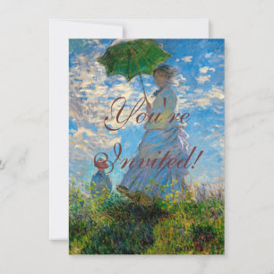 Monet Vrouw Parasol Impressionisme Kaart