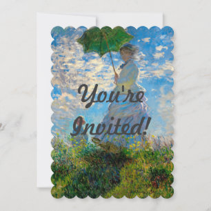 Monet Vrouw Parasol Impressionisme Kaart