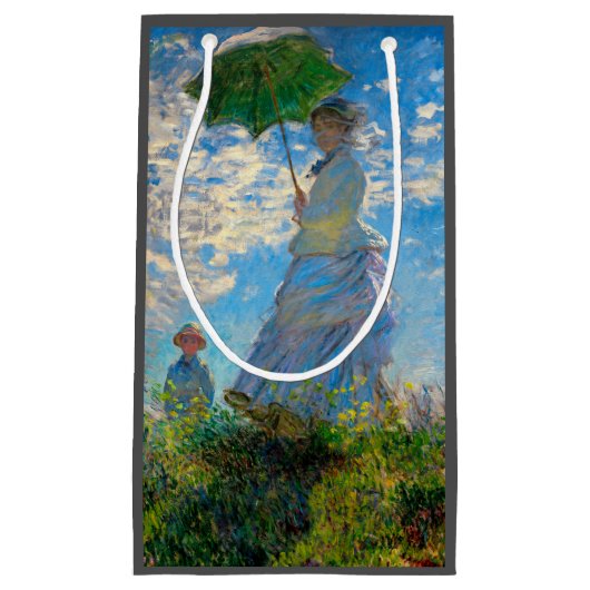 Monet Vrouw Parasol Impressionisme Klein Cadeauzakje (Voorkant)