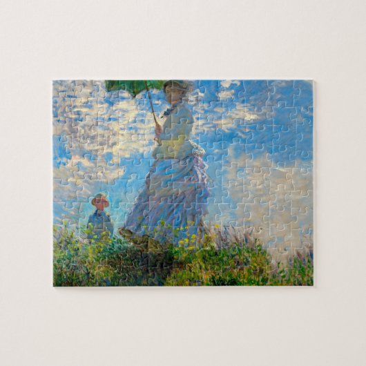 Monet Vrouw Parasol Impressionisme Legpuzzel (Horizontaal)