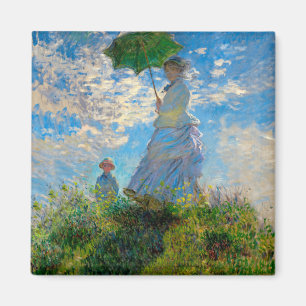 Monet Vrouw Parasol Impressionisme Magneet