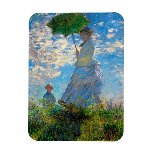Monet Vrouw Parasol Impressionisme Magneet (Verticaal)