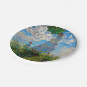 Monet Vrouw Parasol Impressionisme Papieren Bordje (Gekanteld)