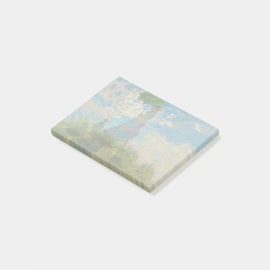 Monet Vrouw Parasol Impressionisme Post-it® Notes (Schuin)