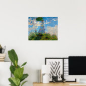 Monet Vrouw Parasol Impressionisme Poster (Thuiskantoor)