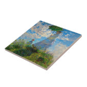 Monet Vrouw Parasol Impressionisme Tegeltje (Zijkant)