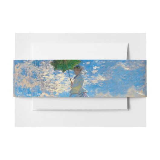 Monet Vrouw Parasol Impressionisme Uitnodigingen Wikkel (Voorkant Voorbeeld)