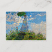 Monet Vrouw Parasol Impressionisme Visitekaartje (Achterkant)