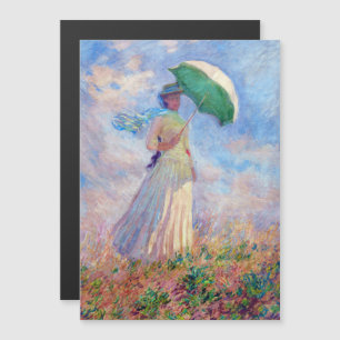 Monet - Vrouw Parasol naar rechts Magnetische Kaar