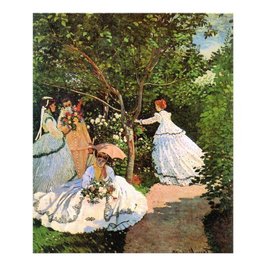 Monet - Vrouwen in de tuin Foto Afdruk (Voorkant)