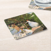 Monet - Vrouwen in de tuin Kartonnen Onderzetters (Schuin)