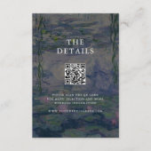 Monet Water Lelies bruiloft Informatiekaartje (Voorkant)