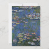 Monet Water Lelies Bruiloft Uitnodiging (Achterkant)