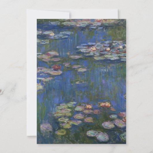 Monet Water Lelies Bruiloft Uitnodiging (Achterkant)