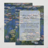 Monet Water Lelies Bruiloft Uitnodiging (Voorkant / Achterkant)
