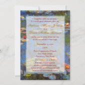 Monet Water Lelies Flat Kaart bruiloft uitnodiging (Achterkant)