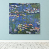 MONET WATER LIES 1916 blue Stretched Canvas Art (Insitu (Houten vloer))