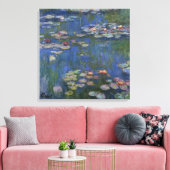 MONET WATER LIES 1916 blue Stretched Canvas Art (Insitu (Woonkamer))