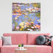 MONET WATER LIES 1916 brite Stretched Canvas Art (Insitu (Woonkamer))
