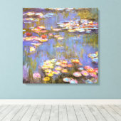 MONET WATER LIES 1916 brite Stretched Canvas Art Afdruk (Insitu (Houten vloer))