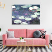 Monet - Water Lilies 1897-1899, fijne kunst Canvas Afdruk (Insitu (Woonkamer))