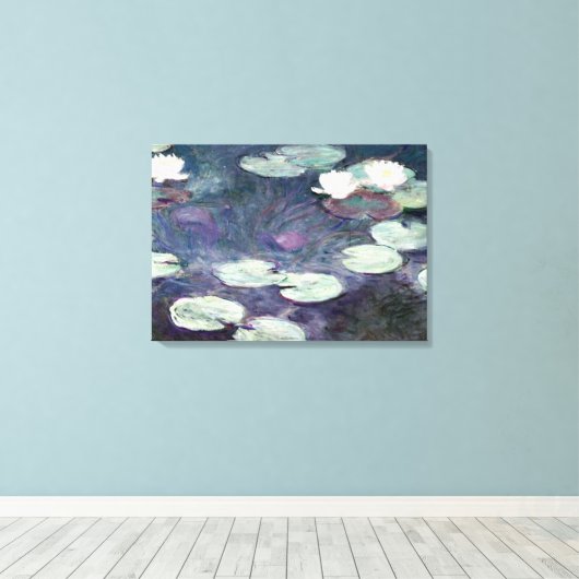 Monet - Water Lilies 1897-1899, fijne kunst Canvas Afdruk (Insitu (Houten vloer))