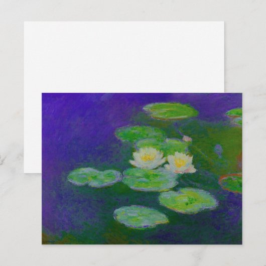 Monet Water Lilies 1897 Briefkaart (Voorkant / Achterkant)