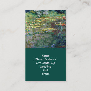 Monet Water Lilies (1904) Fine Art Visitekaartje