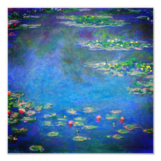 Monet Water Lilies 1906 Foto Afdruk (Voorkant)