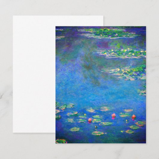 Monet Water Lilies 1906 Kaart (Voorkant / Achterkant)