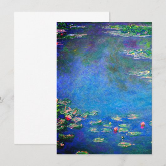 Monet Water Lilies 1906 Kaart (Voorkant / Achterkant)