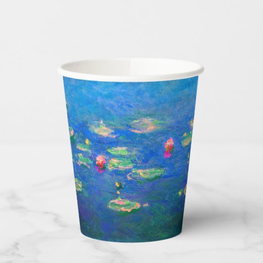 Monet Water Lilies 1906 Papieren Bekers (Links)