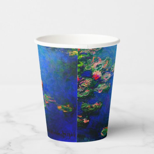 Monet Water Lilies 1906 Papieren Bekers (Rechts)