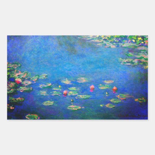 Monet Water Lilies 1906 Rechthoekige Sticker (Voorkant)