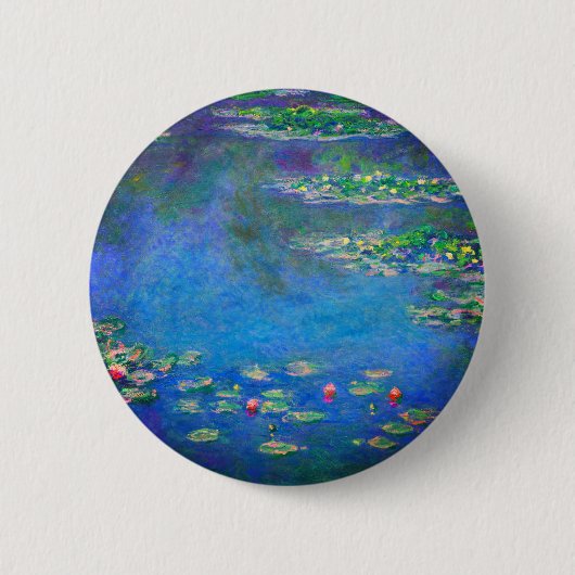 Monet Water Lilies 1906 Ronde Button 5,7 Cm (Voorkant)