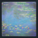 Monet Water Lilies 1906 Stenen Onderzetter<br><div class="desc">Steen Onderzetter met het olieverf van Claude Monet Water Lilies (1906). Een serene nog leven van de interactie tussen licht en reflectie op mooie waterlib in een vijver. Een groot geschenk voor fans van het impressionisme en de Franse kunst.</div>