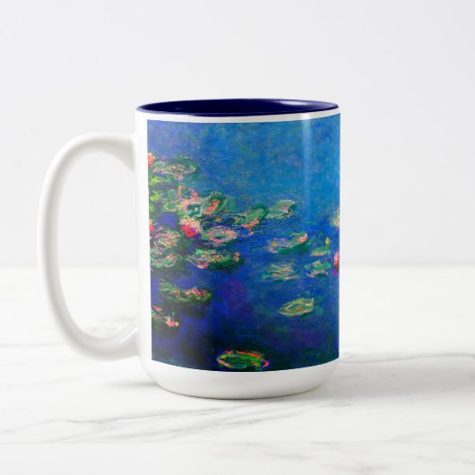 Monet Water Lilies 1906 Tweekleurige Koffiemok (Links)