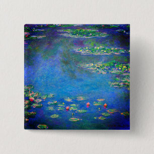 Monet Water Lilies 1906 Vierkante Button 5,1 Cm