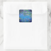 Monet Water Lilies 1906 Vierkante Sticker (Tas)