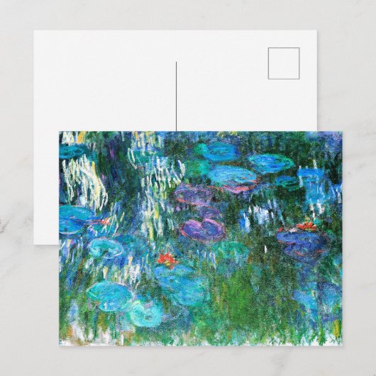 Monet - Water Lilies, 1916-1919, Briefkaart (Voorkant / Achterkant)